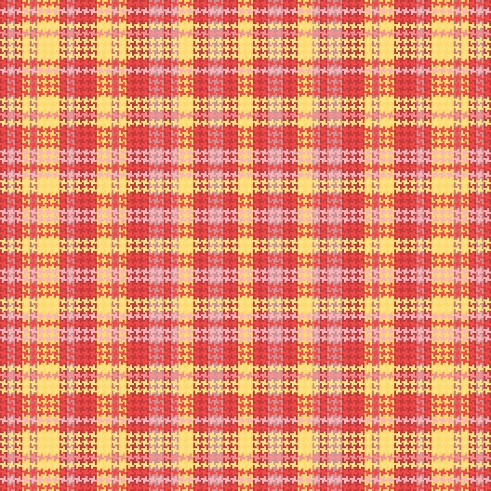 Tartan plaid pattern with texture and warm color. vector