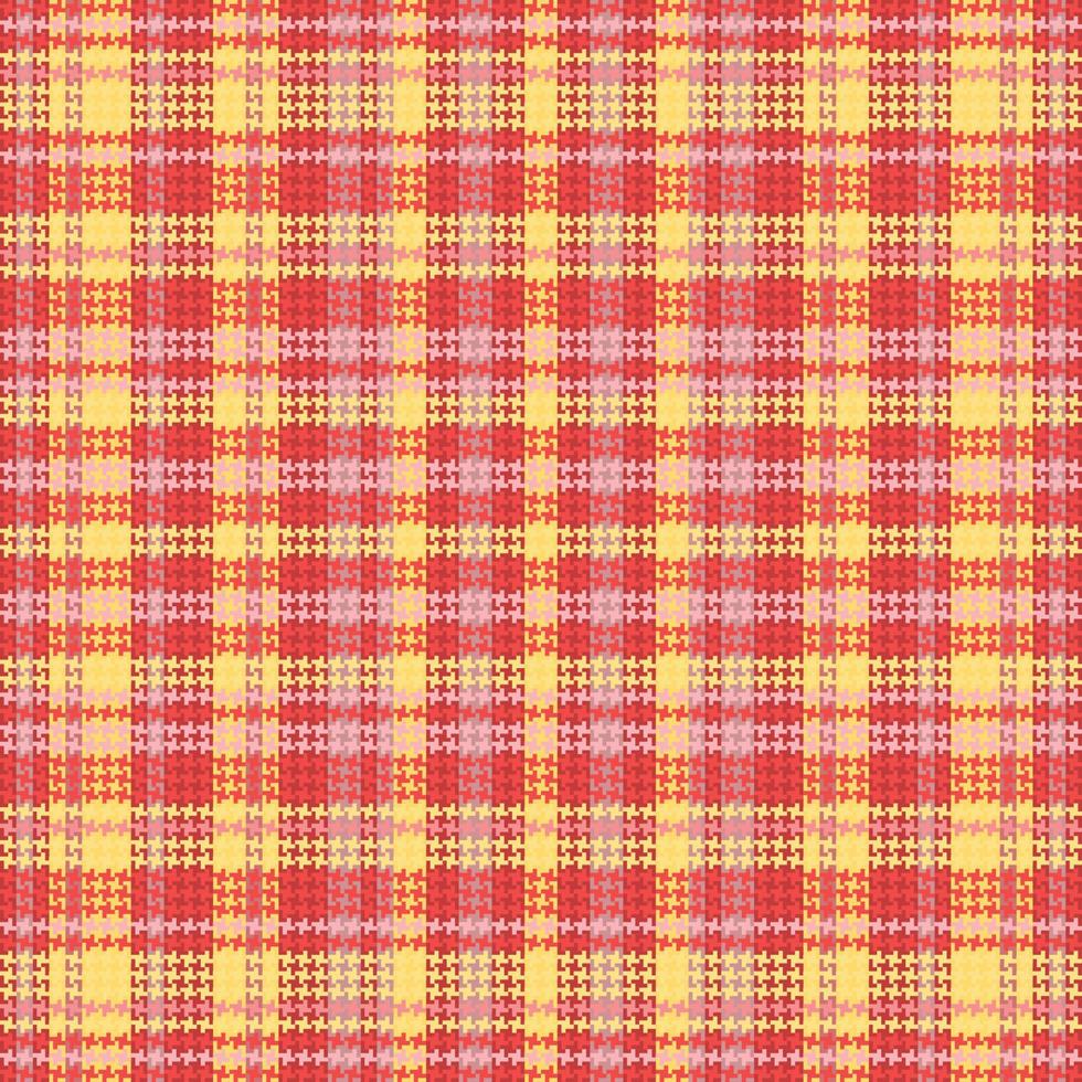 Tartan plaid pattern with texture and warm color. vector