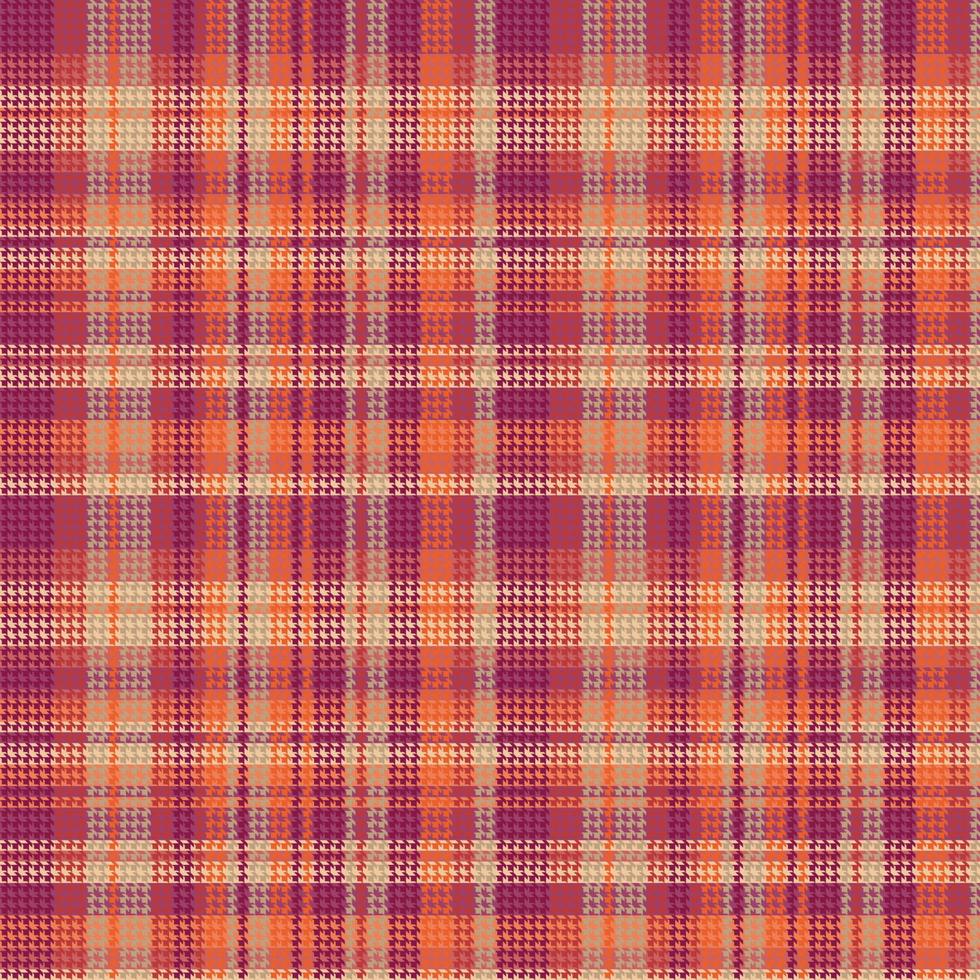 Tartan plaid pattern with texture and warm color. vector