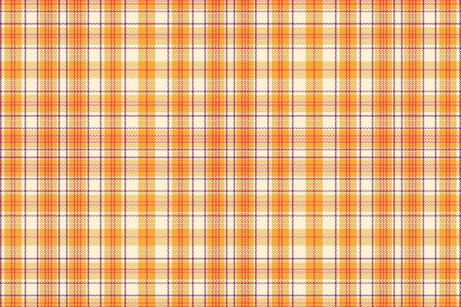 Tartan plaid pattern with texture and warm color. vector