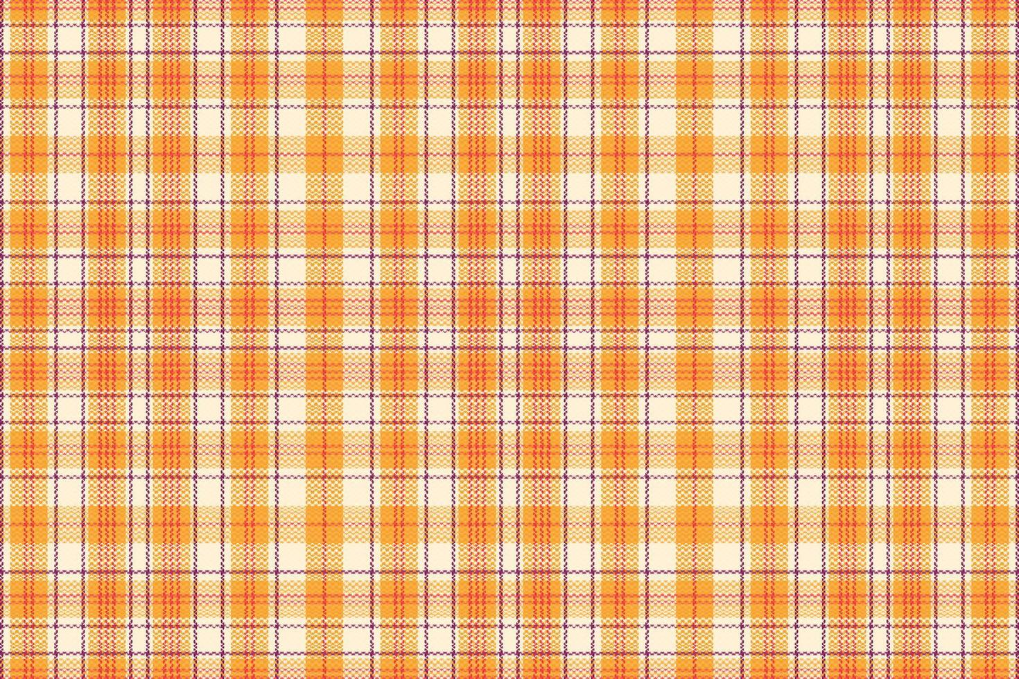 Tartan plaid pattern with texture and warm color. vector