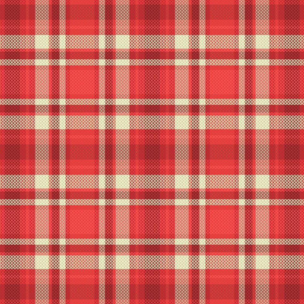 Tartan plaid pattern with texture and warm color. vector