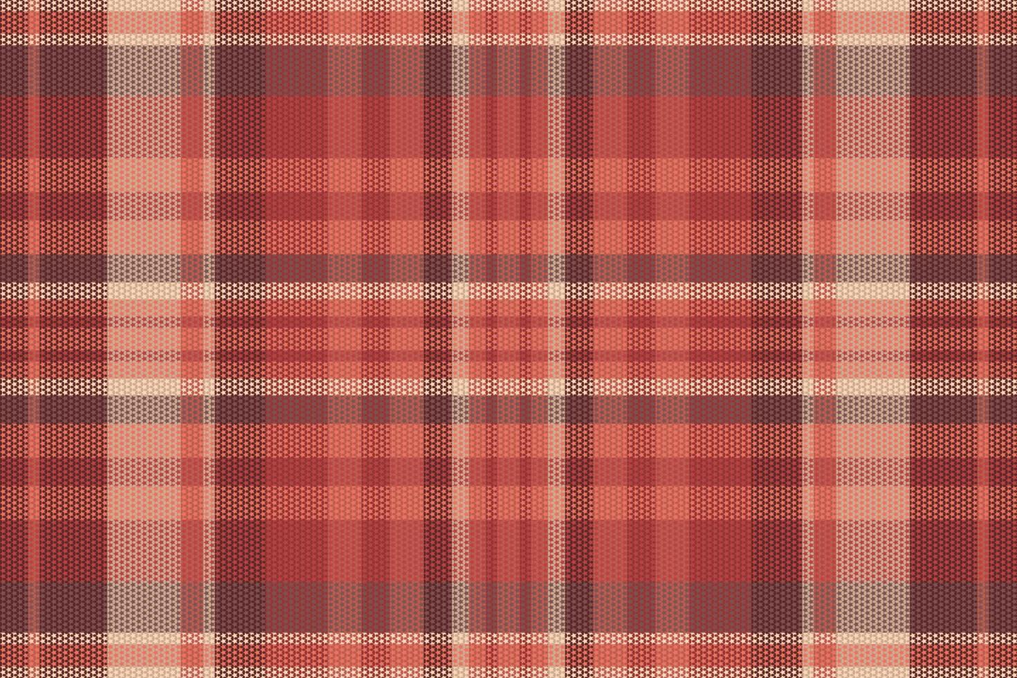 Tartan plaid pattern with texture and warm color. vector