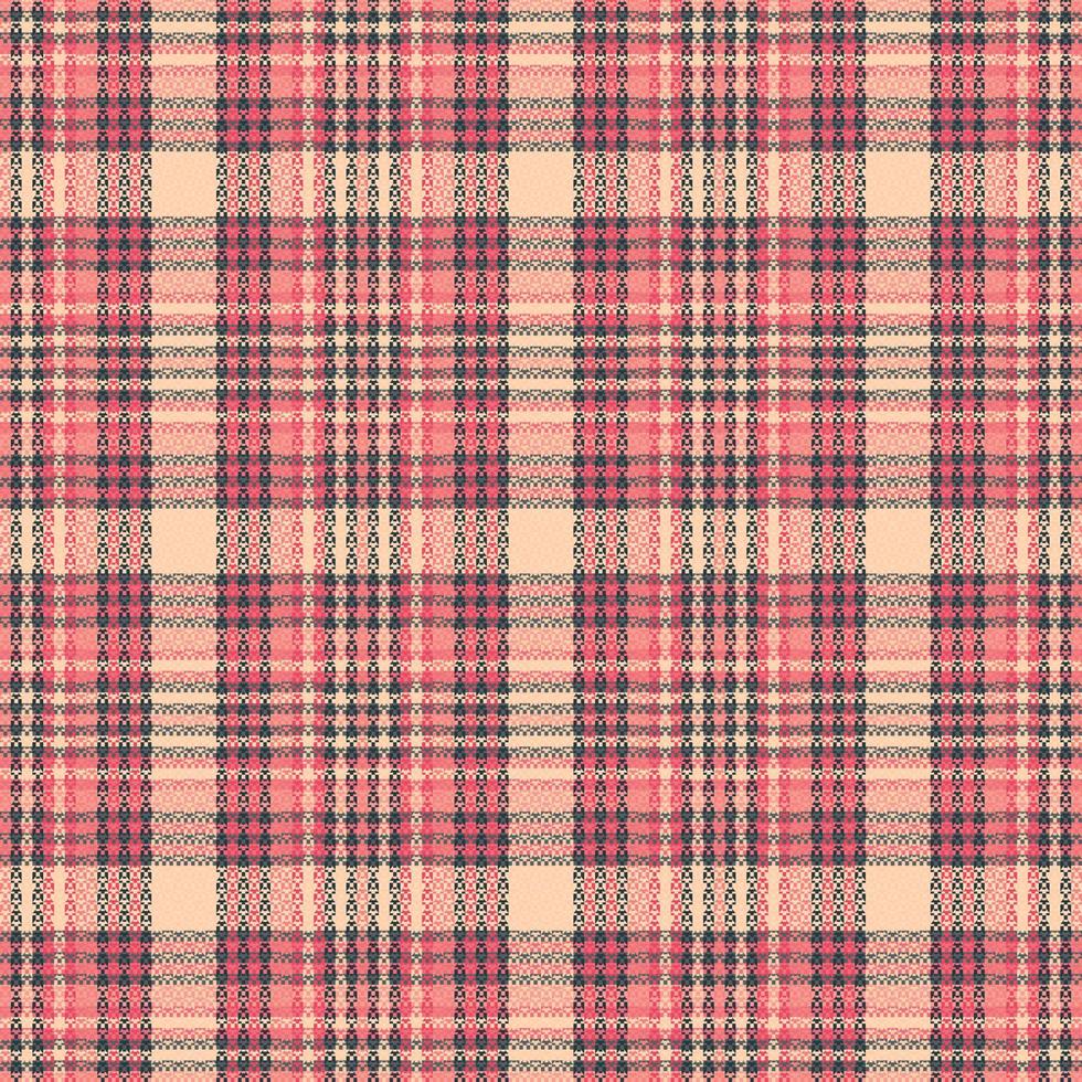 Tartan plaid pattern with texture and warm color. vector