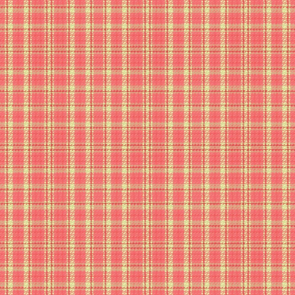 Tartan plaid pattern with texture and warm color. vector