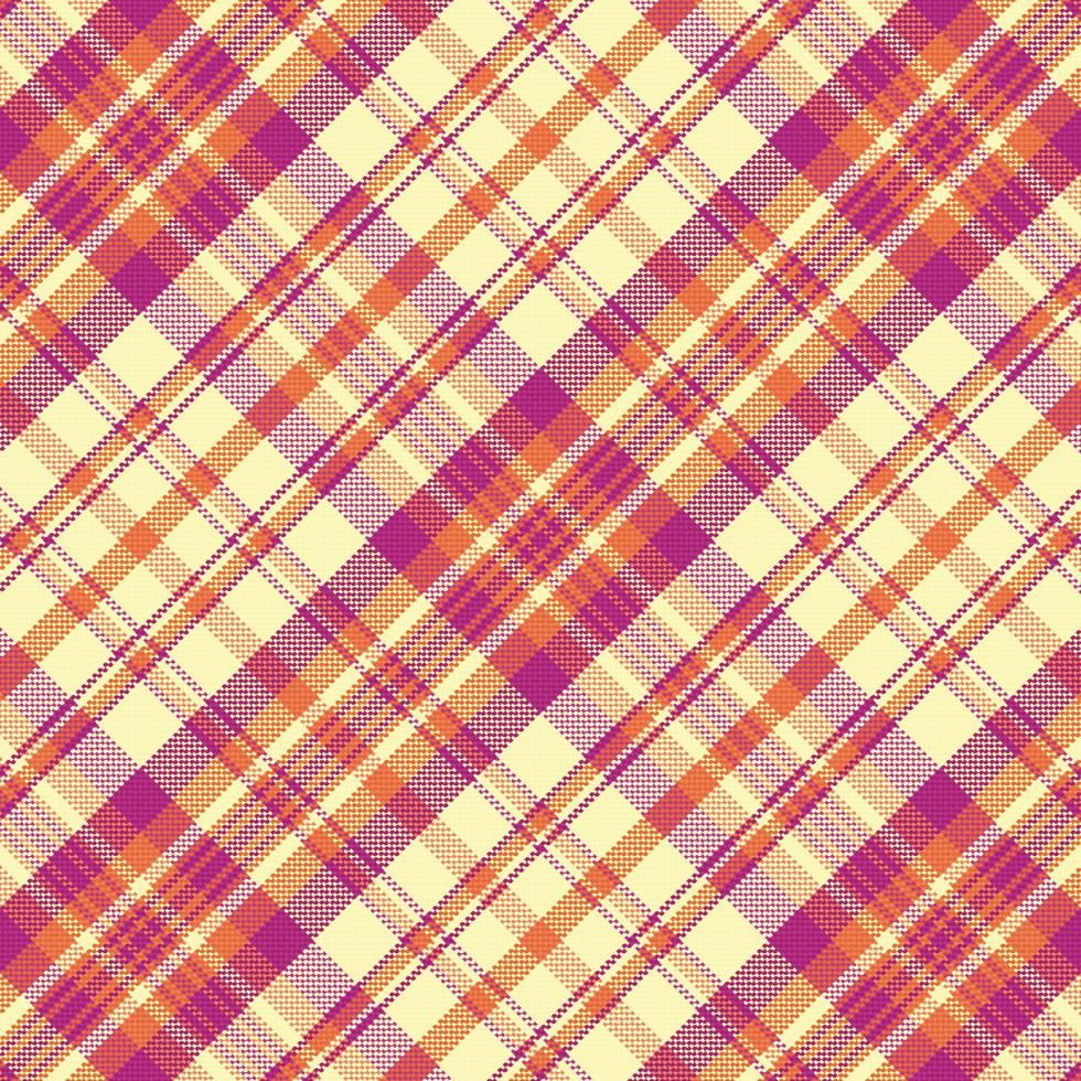 Tartan plaid pattern with texture and warm color. vector