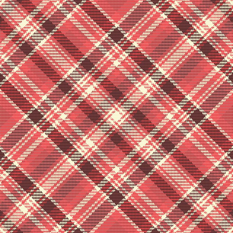 Tartan plaid pattern with texture and warm color. vector