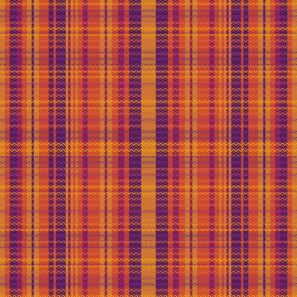 Tartan plaid pattern with texture and warm color. vector
