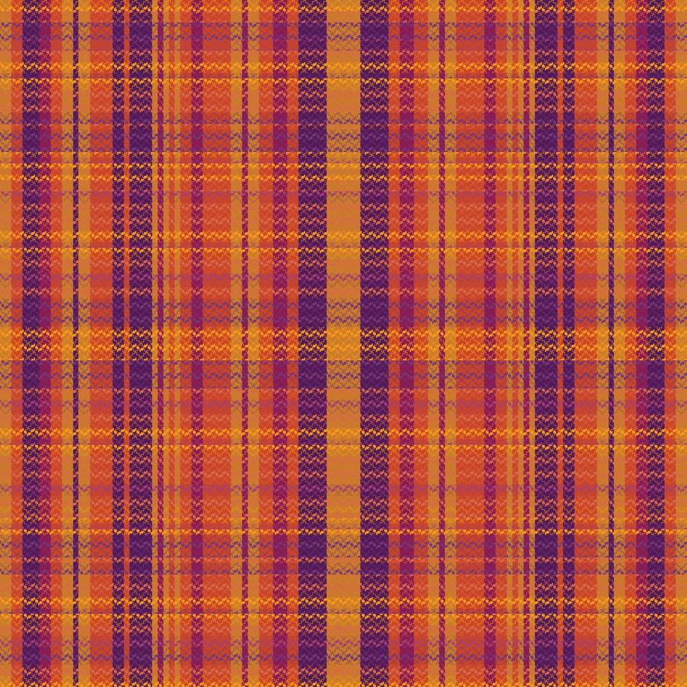 Tartan plaid pattern with texture and warm color. vector