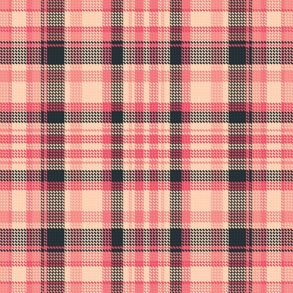 Tartan plaid pattern with texture and warm color. vector