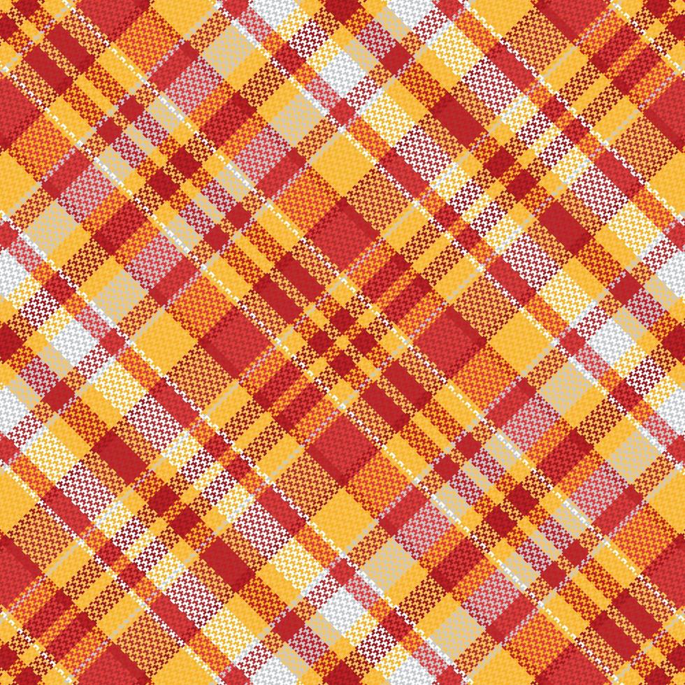Tartan plaid pattern with texture and warm color. vector