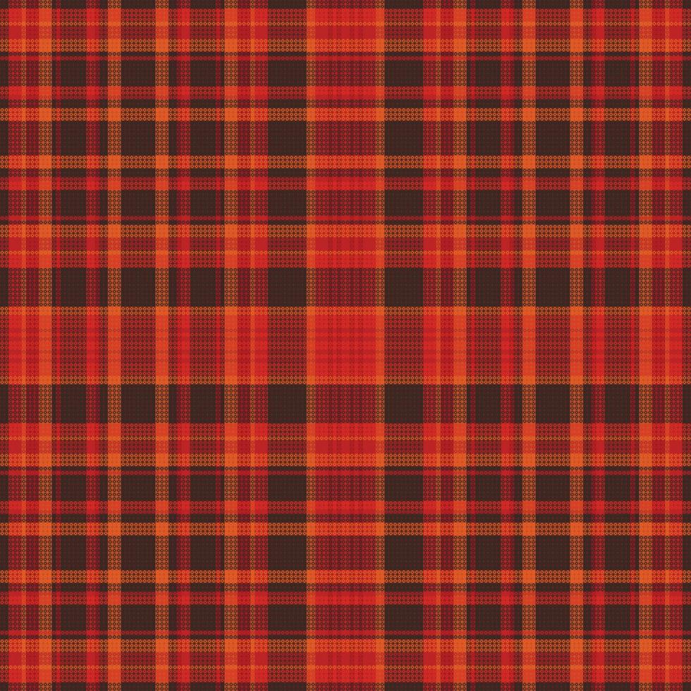 Tartan plaid pattern with texture and warm color. vector