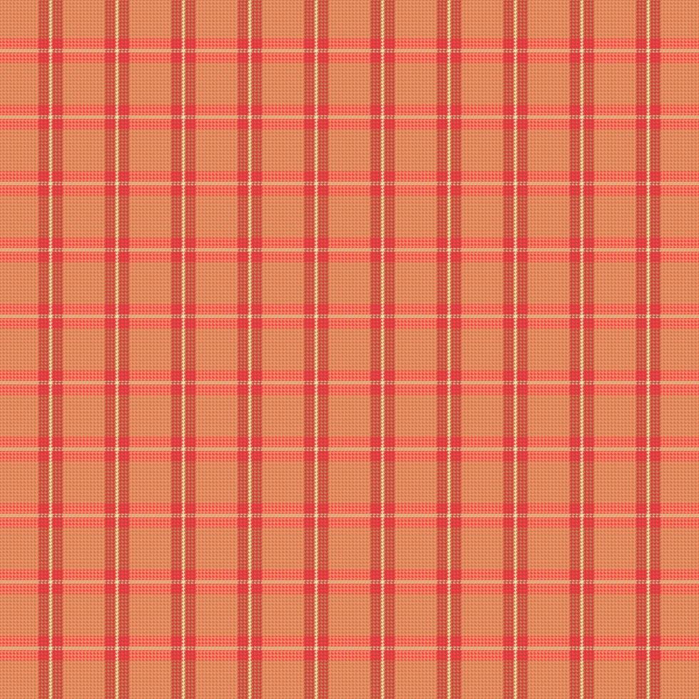 Tartan plaid pattern with texture and warm color. vector