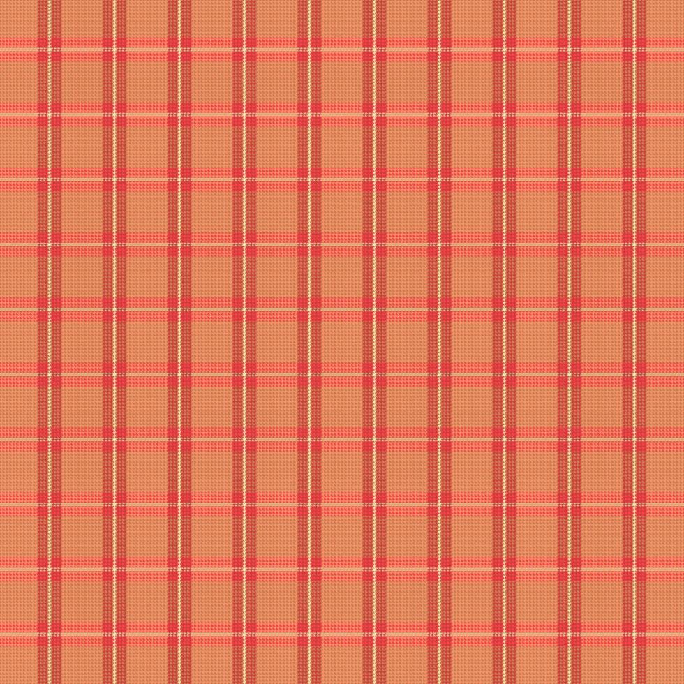 Tartan plaid pattern with texture and warm color. vector