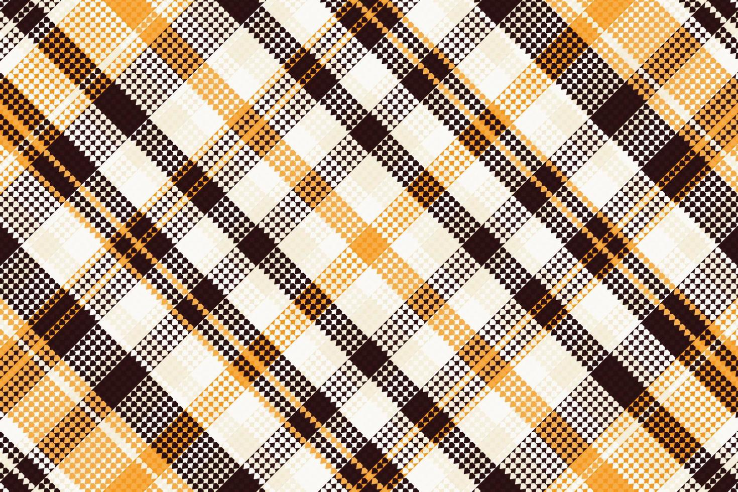 Tartan plaid pattern with texture and warm color. vector