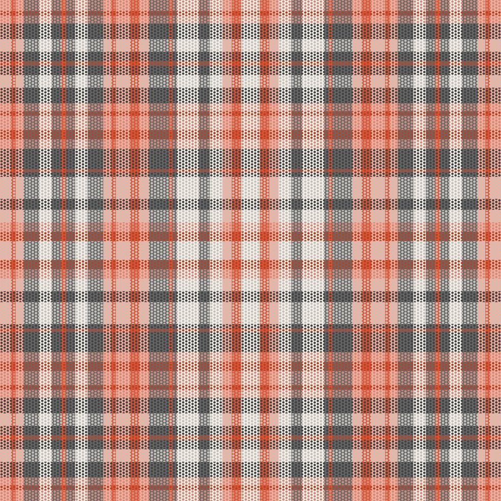 Tartan plaid pattern with texture and warm color. vector