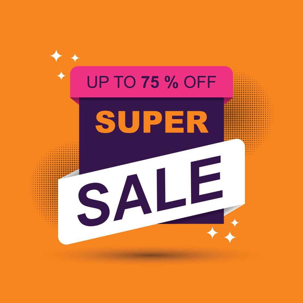 Sale banner template design background. vector