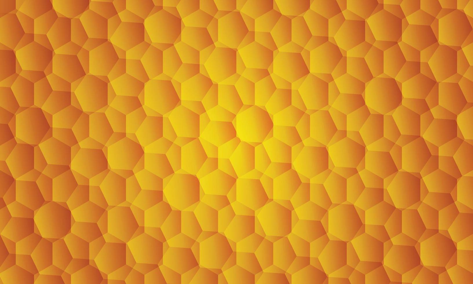 Abstract orange hexagons background. vector