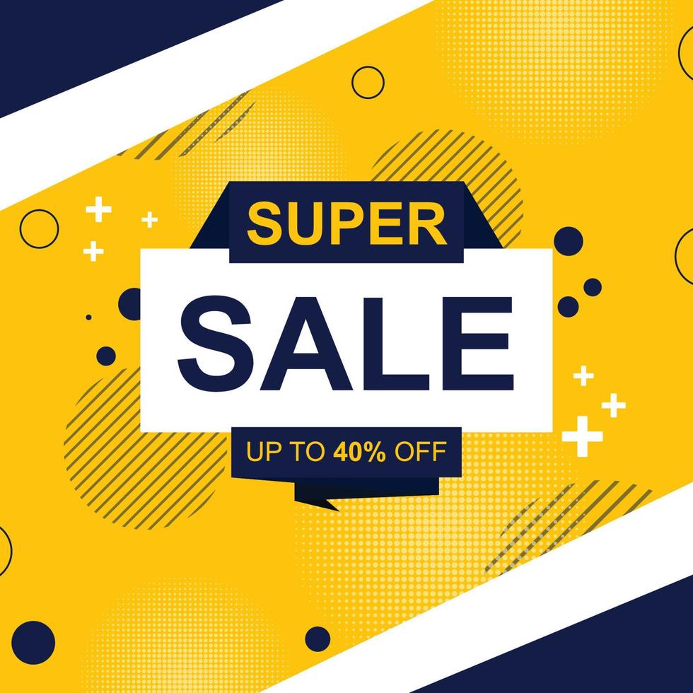 Sale banner template design background. vector