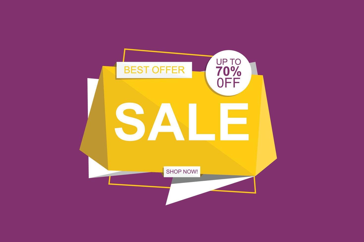 Sale banner template design background. vector