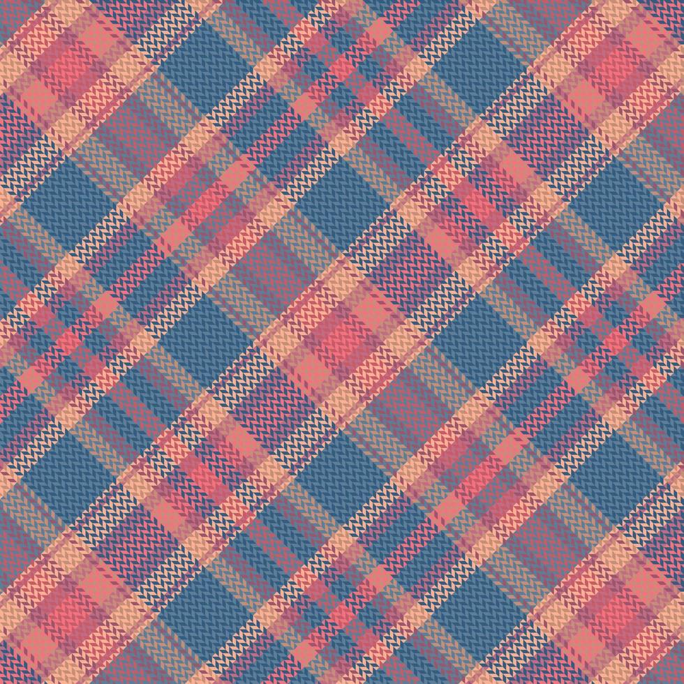 Tartan plaid pattern with texture and warm color. vector