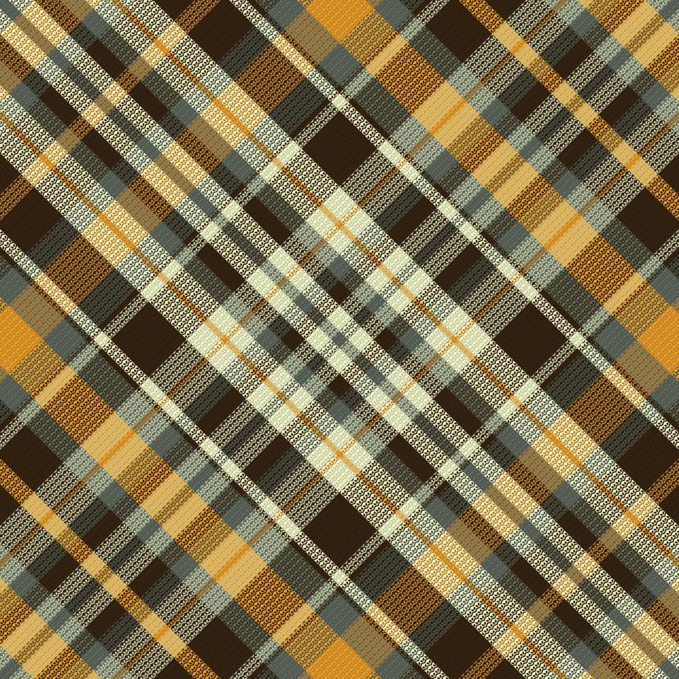 Tartan plaid pattern with texture and warm color. vector