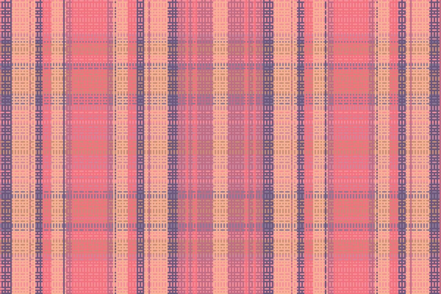 Tartan plaid pattern with texture and warm color. vector