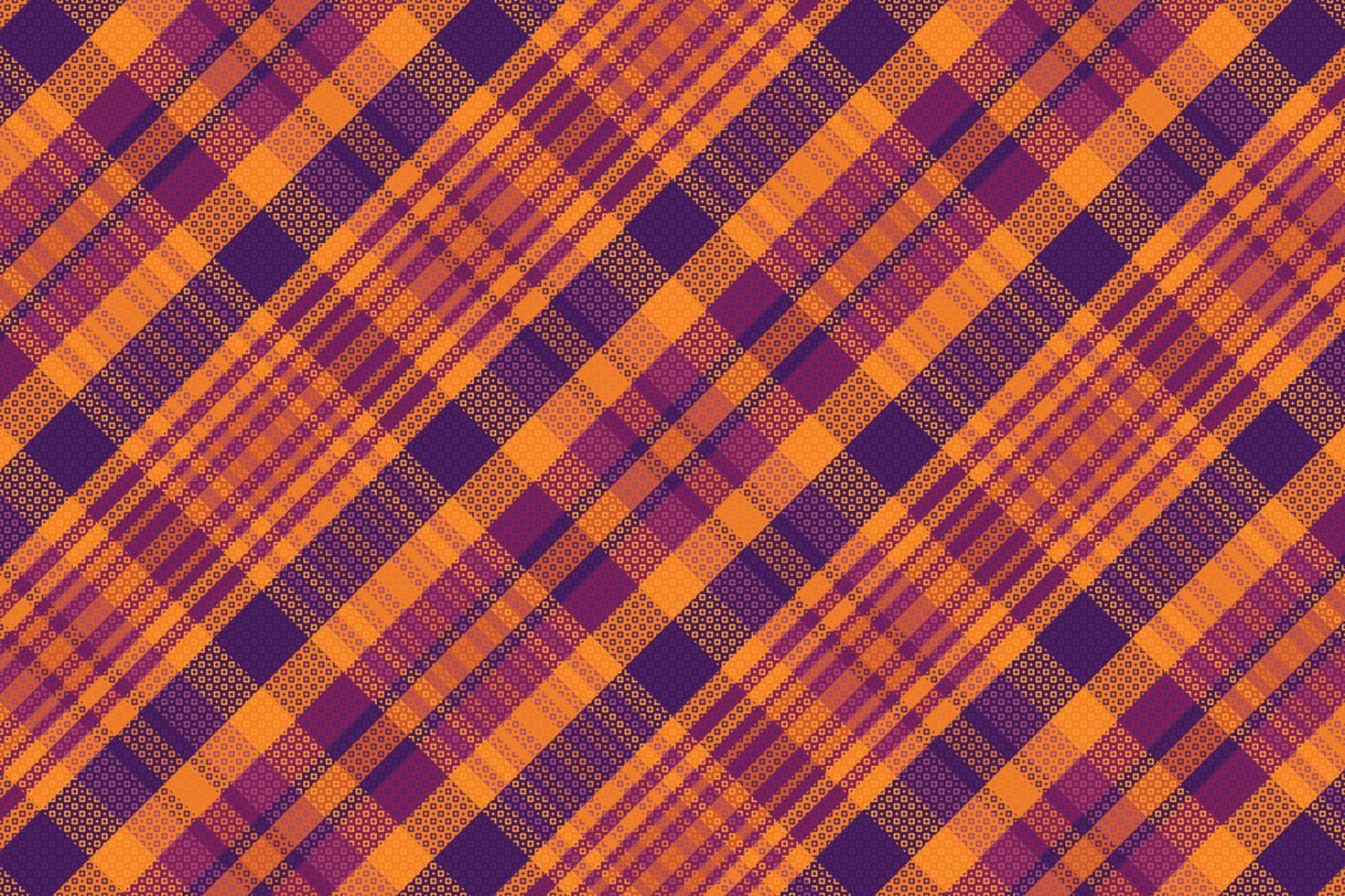 Tartan plaid pattern with texture and warm color. vector