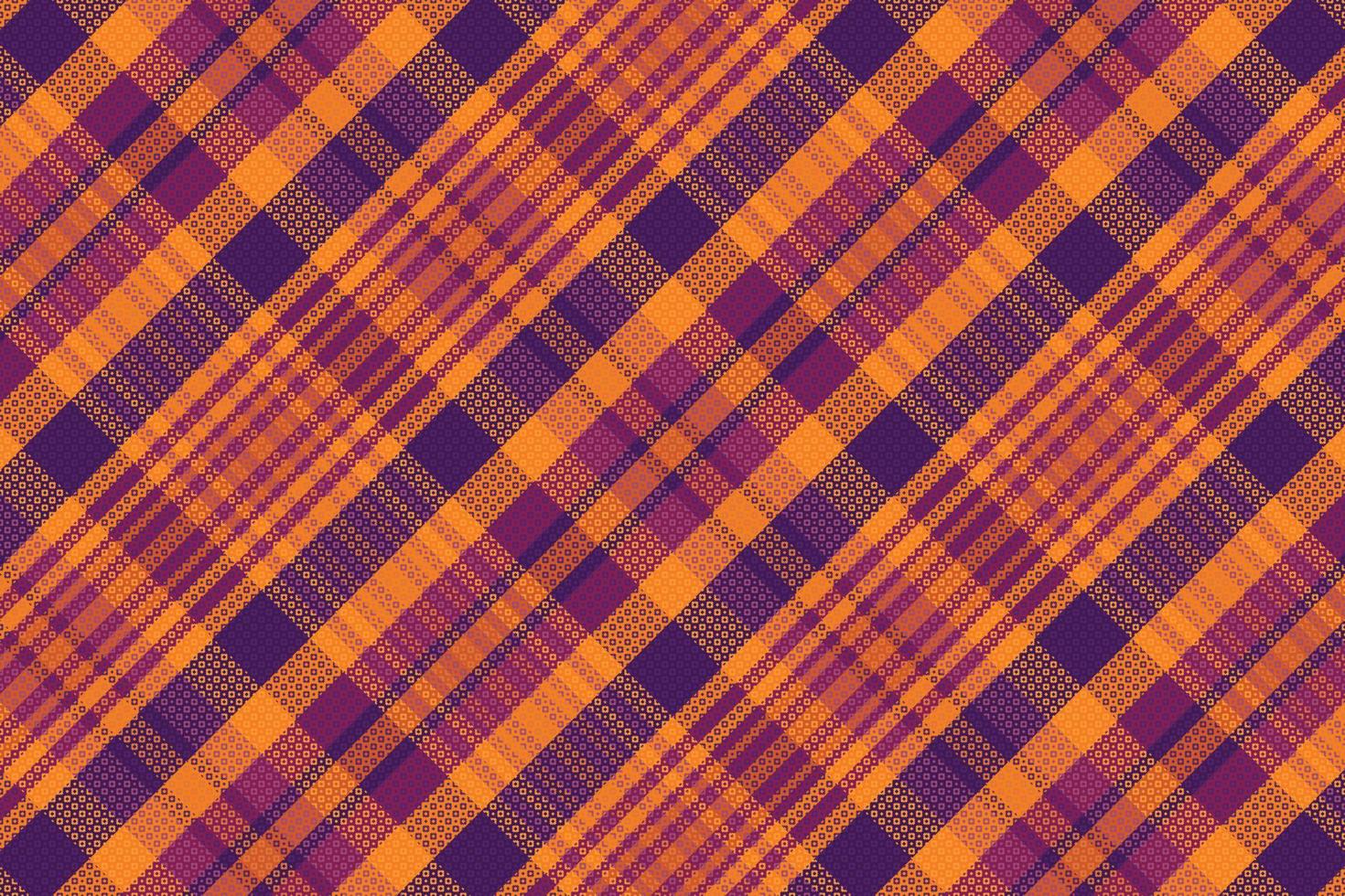 Tartan plaid pattern with texture and warm color. vector