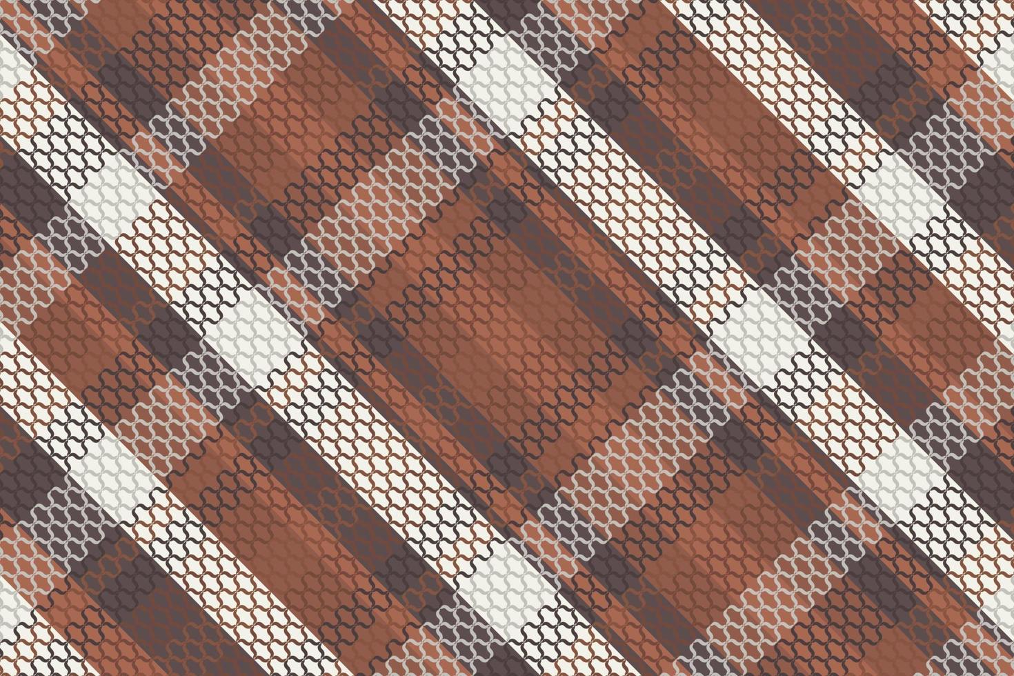 Tartan plaid pattern with texture and warm color. vector