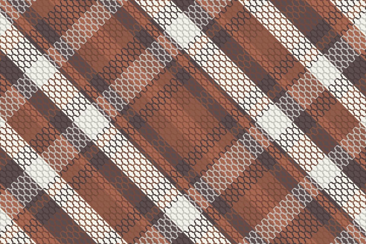 Tartan plaid pattern with texture and warm color. vector