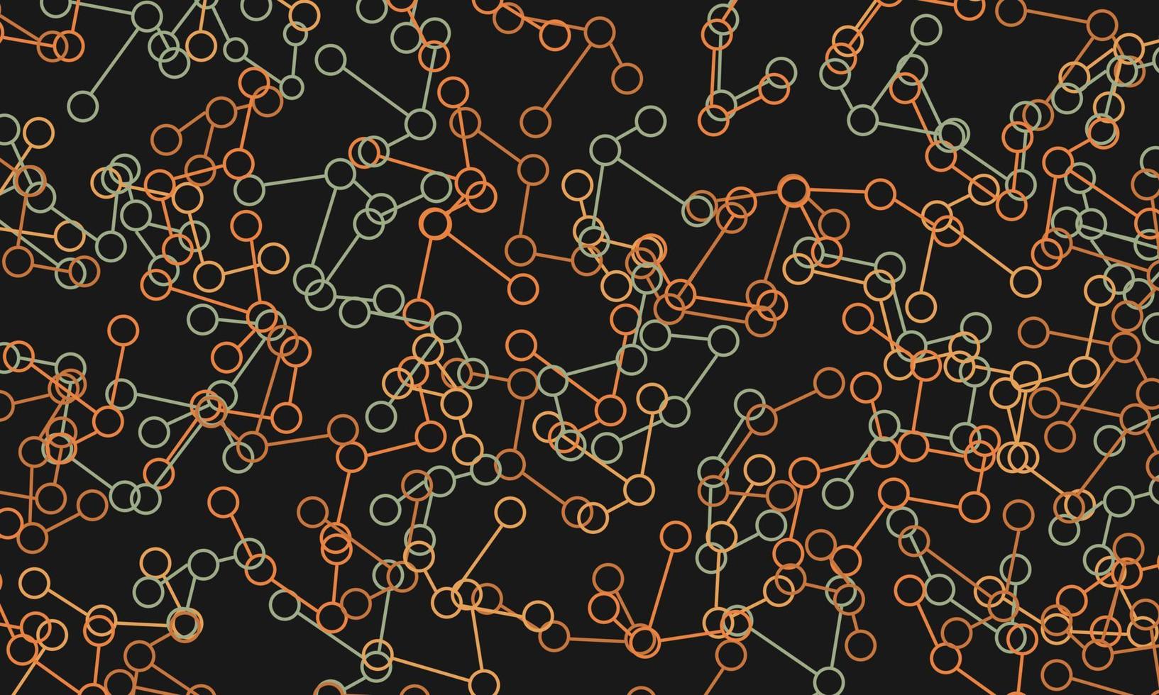 estructura abstracta de inteligencia artificial verde y amarilla sobre fondo negro. vector