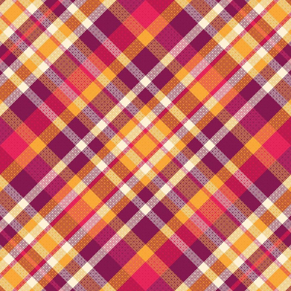 Tartan plaid pattern with texture and warm color. vector