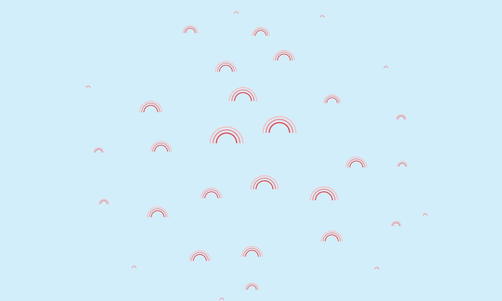 Light blue, red vector pattern with rainbow elements.