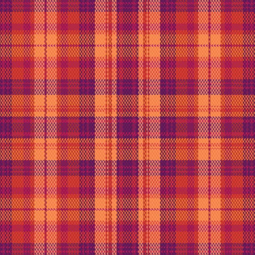 Tartan plaid pattern with texture and warm color. vector