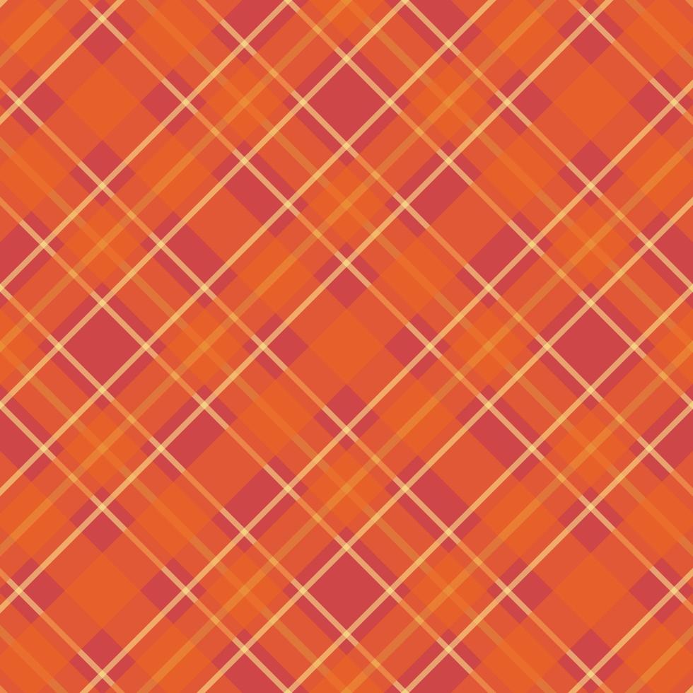 Tartan plaid pattern with texture and warm color. vector