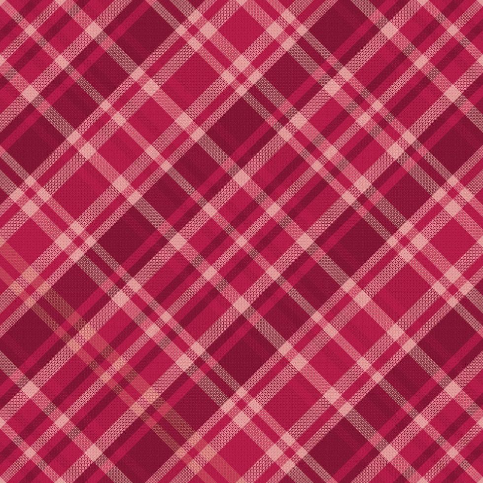 Tartan plaid pattern with texture and warm color. vector