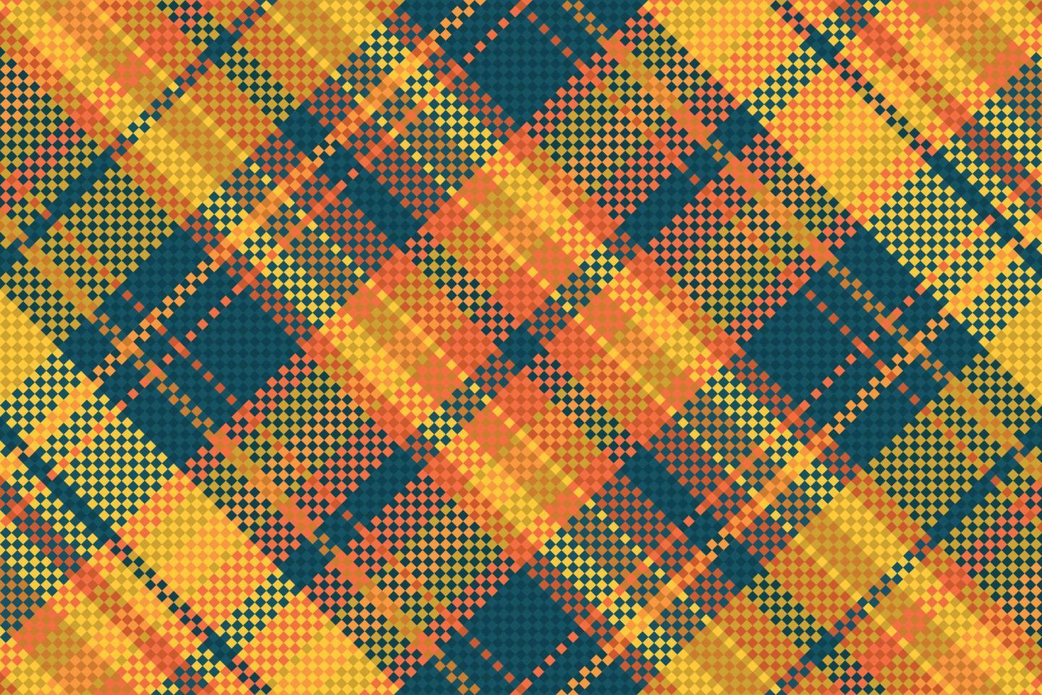Tartan plaid pattern with texture and warm color. vector