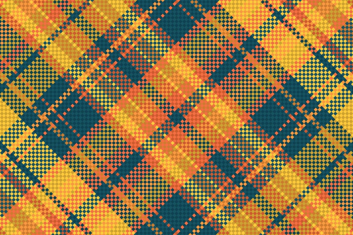 Tartan plaid pattern with texture and warm color. vector