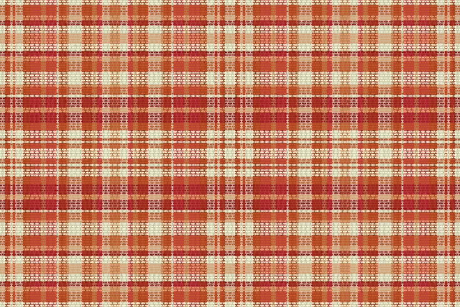 Tartan plaid pattern with texture and warm color. vector