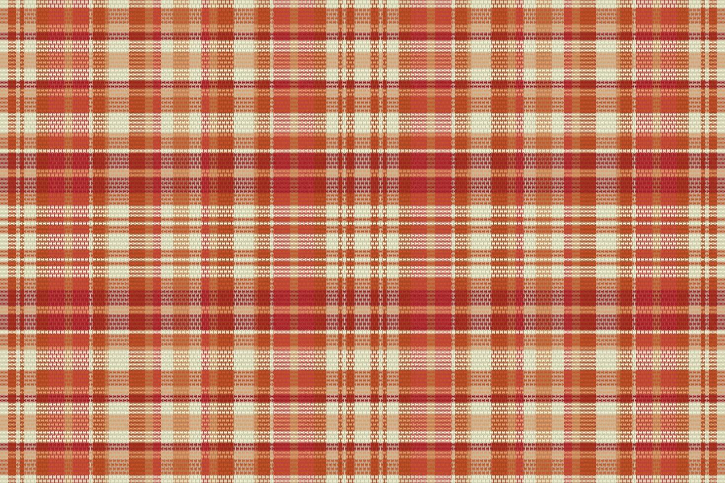 Tartan plaid pattern with texture and warm color. vector