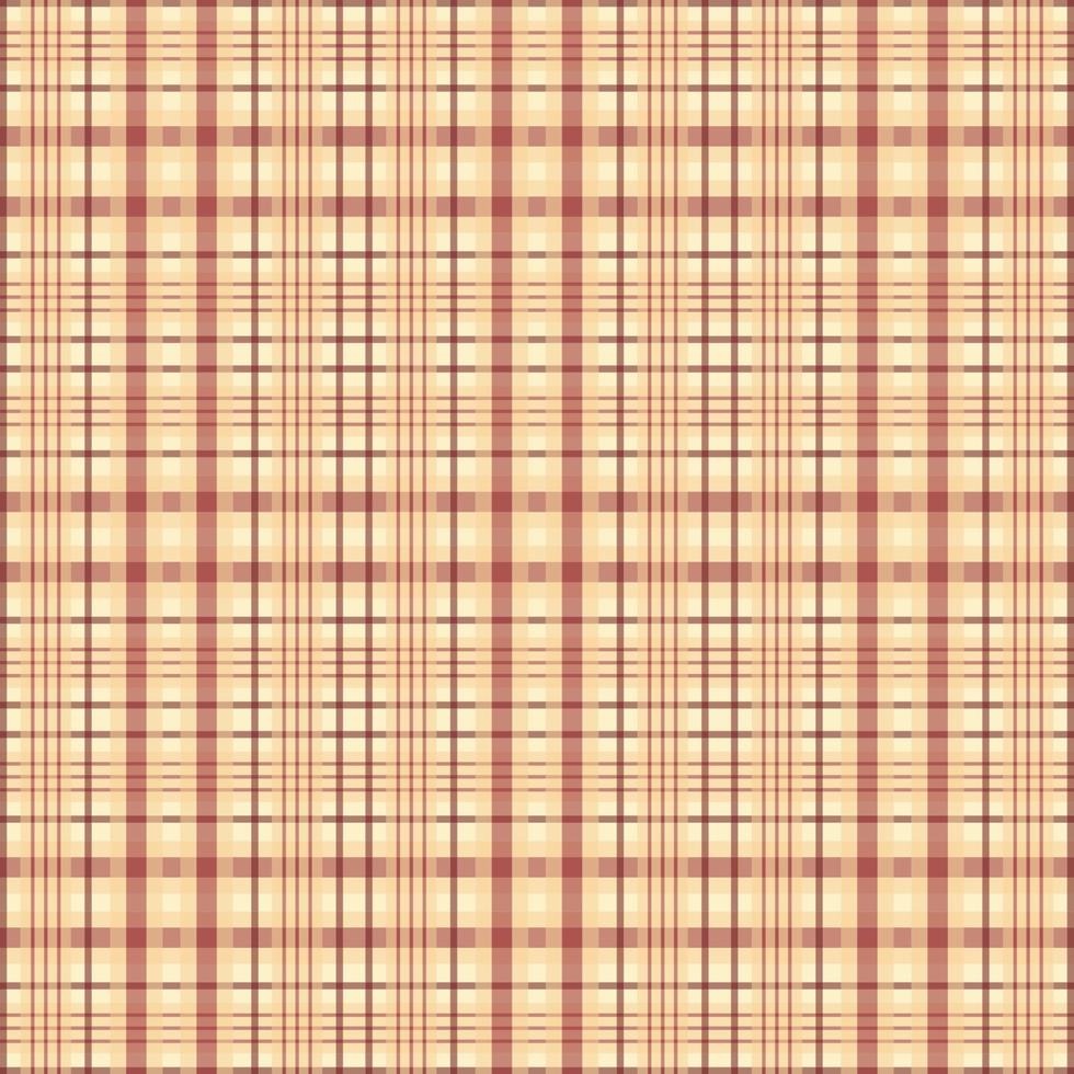 Tartan plaid pattern with texture and warm color. vector