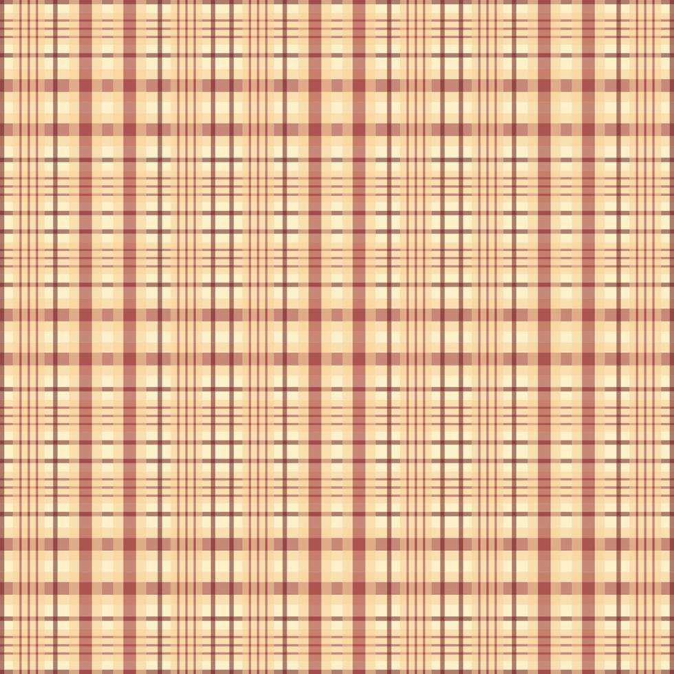 Tartan plaid pattern with texture and warm color. vector