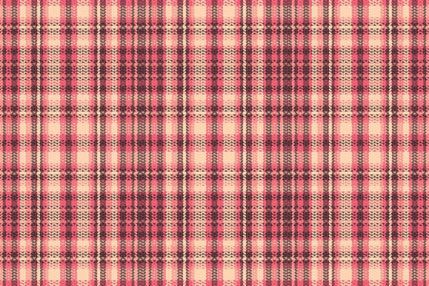 Tartan plaid pattern with texture and warm color. vector