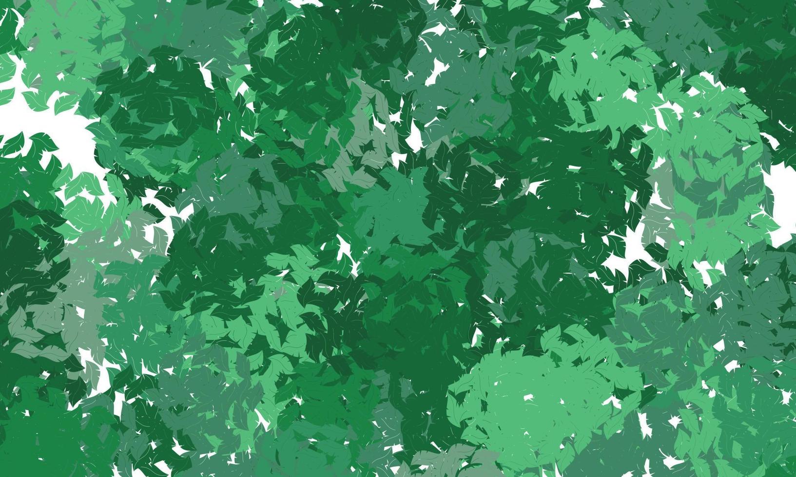 Light green vector doodle layout with leaves.