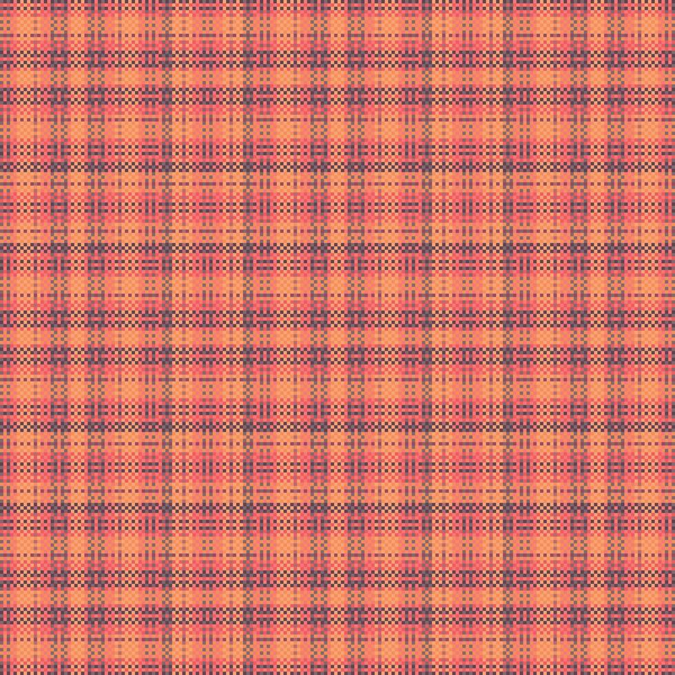 Tartan plaid pattern with texture and warm color. vector