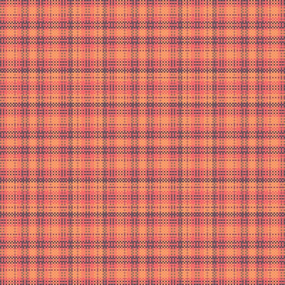 Tartan plaid pattern with texture and warm color. vector