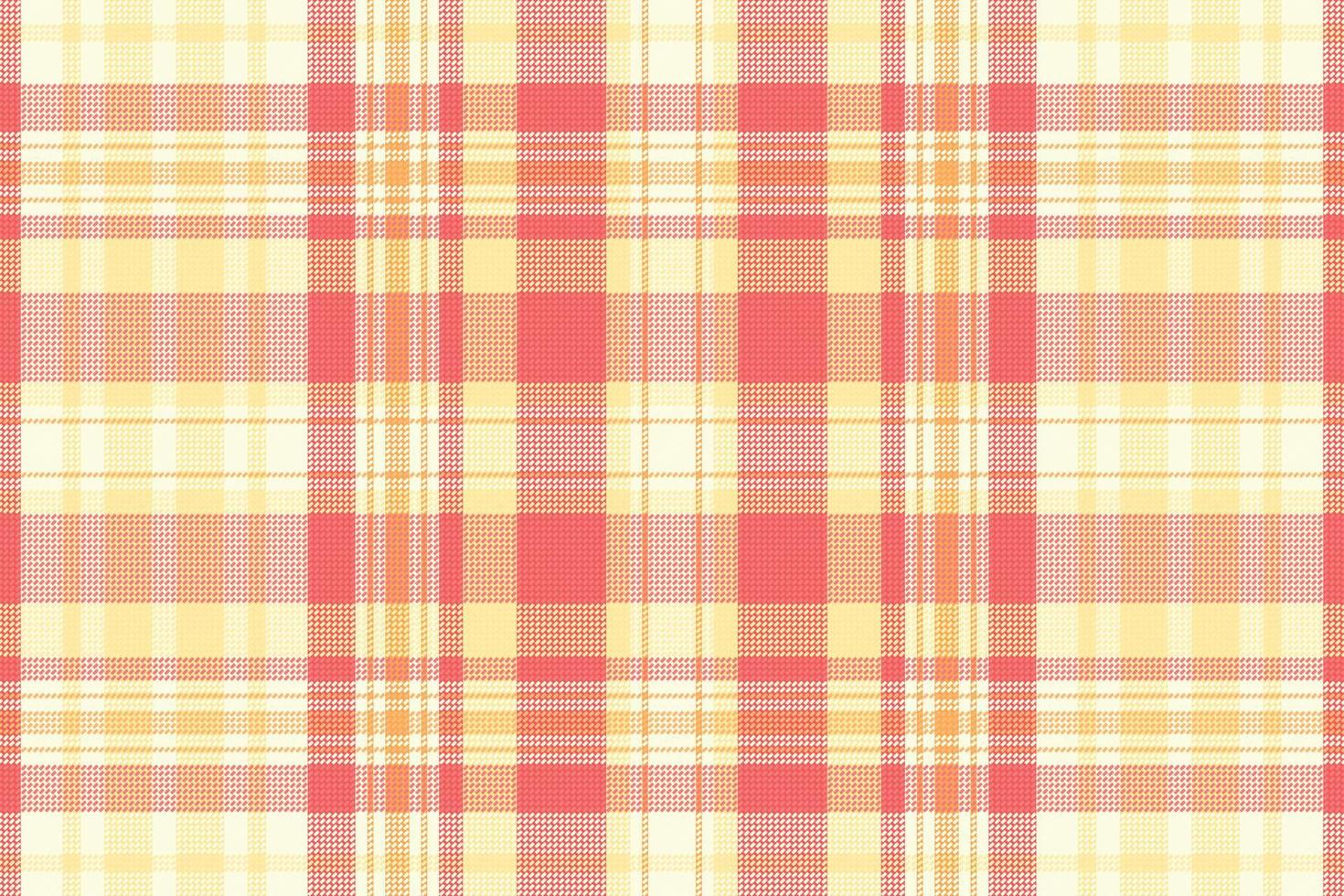 Tartan plaid pattern with texture and warm color. vector