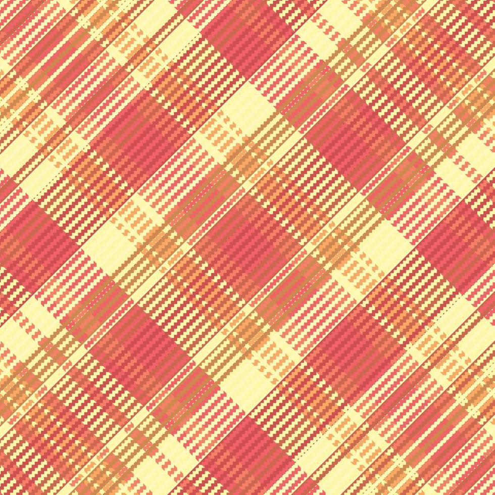 Tartan plaid pattern with texture and warm color. vector