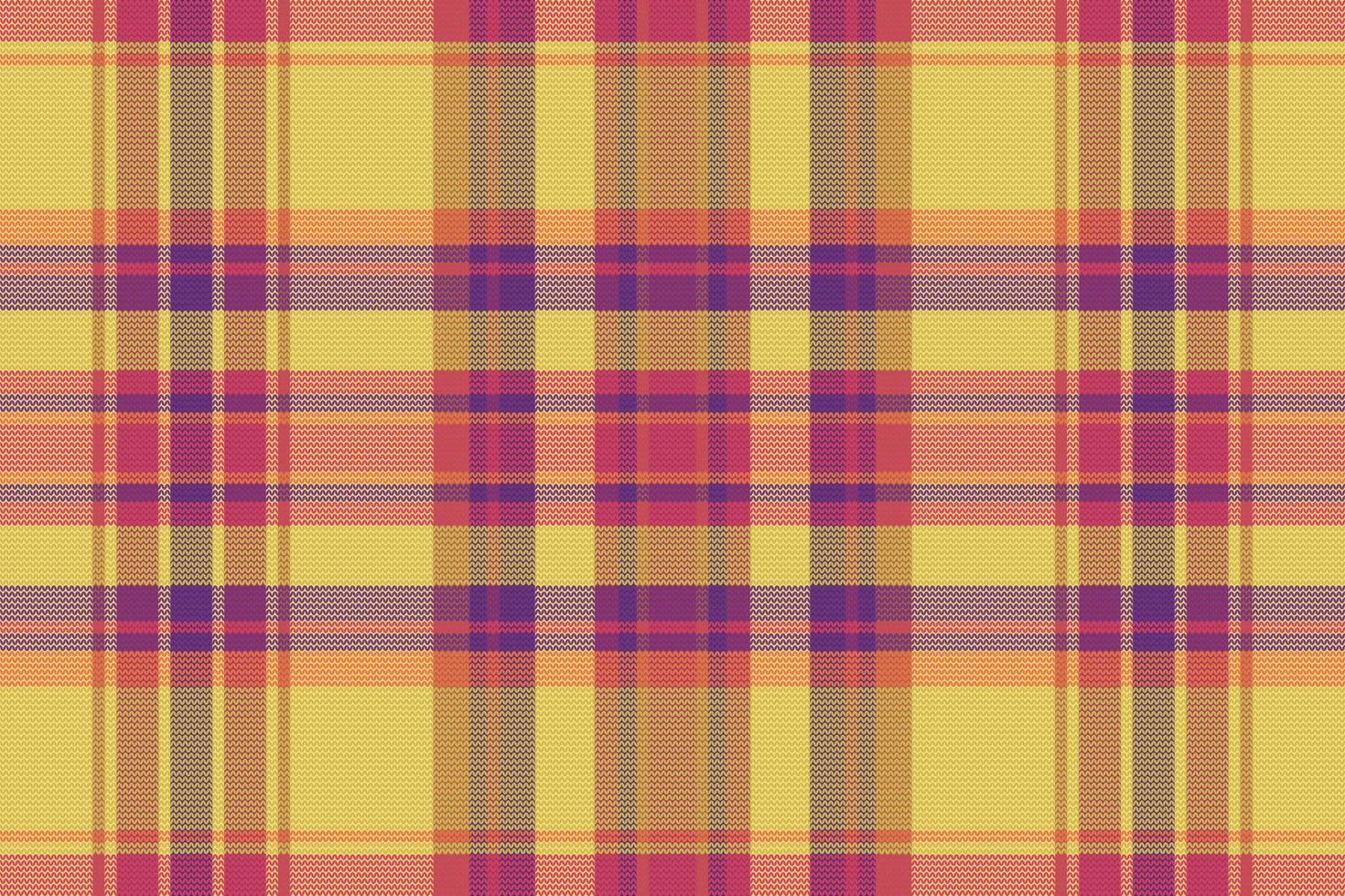 Tartan plaid pattern with texture and warm color. vector